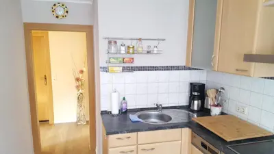 Küche/Küchenzeile in der Unterkunft Fewo Radeberg