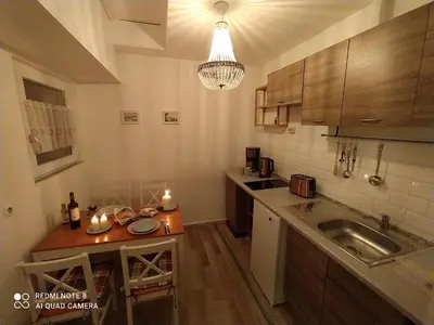 Küche/Küchenzeile in der Unterkunft Elbenland Apartments