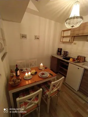 Küche/Küchenzeile in der Unterkunft Elbenland Apartments