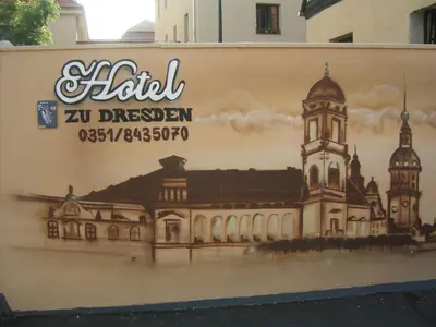 Ein Zertifikat, Auszeichnung, Logo oder anderes Dokument, das in der Unterkunft Hotel Pension zu Dresden Altpieschen ausgestellt ist