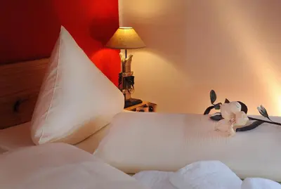 Ein Bett oder Betten in einem Zimmer der Unterkunft Hotel Goldener Stern