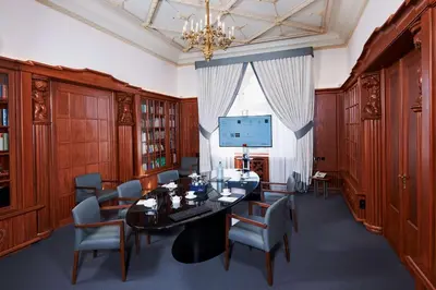 Ein Sitzbereich in der Unterkunft Hotel Schloss Eckberg