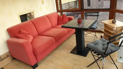 Ein Sitzbereich in der Unterkunft HässelHof - 80qm Ferienwohnung im Zentrum von Bad Liebenwerda