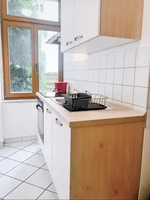Küche/Küchenzeile in der Unterkunft Familienfreundliches Apartment im Zentrum für Geschäftsreisen und privat
