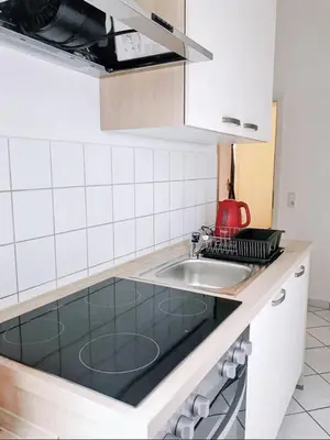 Küche/Küchenzeile in der Unterkunft Familienfreundliches Apartment im Zentrum für Geschäftsreisen und privat