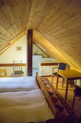 Ein Bett oder Betten in einem Zimmer der Unterkunft Ferienhaus der Villa Elsa
