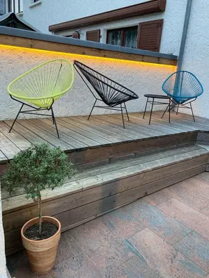 Ein Patio oder anderer Außenbereich in der Unterkunft Ferienhaus Chemnitz