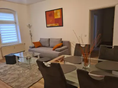 Ein Sitzbereich in der Unterkunft Apartments Irena Burkert
