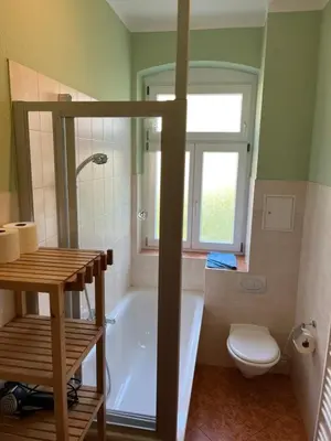 Ein Badezimmer in der Unterkunft Quartier am Nationalparkhaus