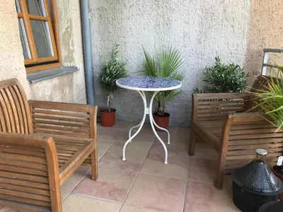 Ein Patio oder anderer Außenbereich in der Unterkunft Kleiner Muldenblick