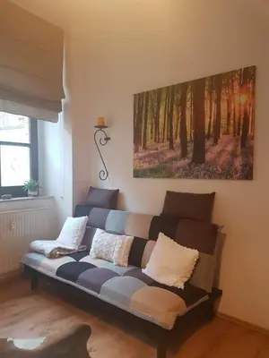 Ein Sitzbereich in der Unterkunft Kleiner Muldenblick