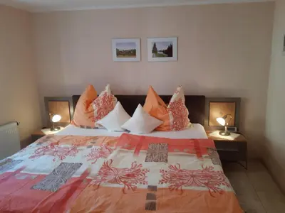 Ein Bett oder Betten in einem Zimmer der Unterkunft Ferienhaus Schelle