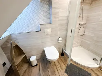Ein Badezimmer in der Unterkunft Ferienwohnung3 Grimma