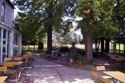 Ein Garten an der Unterkunft Landhotel Goldener Löwe