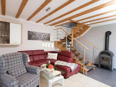 Ein Sitzbereich in der Unterkunft Comfortable holiday home in Saxony with terrace