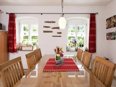 Ein Sitzbereich in der Unterkunft Comfortable holiday home in Saxony with terrace