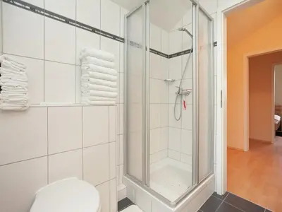Ein Badezimmer in der Unterkunft Ferienhaus in Rechenberg-Bienemuehle