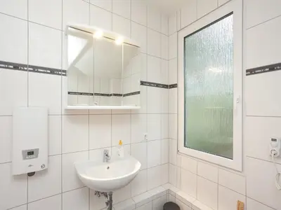 Ein Badezimmer in der Unterkunft Ferienhaus in Rechenberg-Bienemuehle