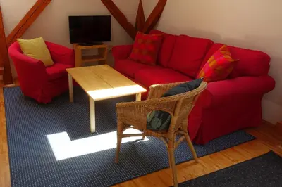 Ein Sitzbereich in der Unterkunft Campus Apartment Martin