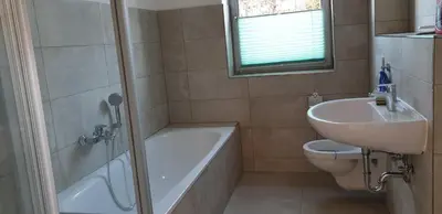 Ein Badezimmer in der Unterkunft Fliederhaus Dresden