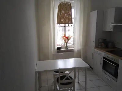 Küche/Küchenzeile in der Unterkunft Ferienwohnung Rudi