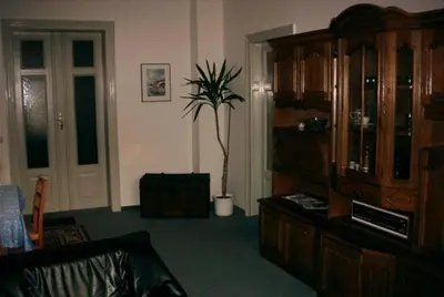 Ein Sitzbereich in der Unterkunft Hotel-Pension Königswald