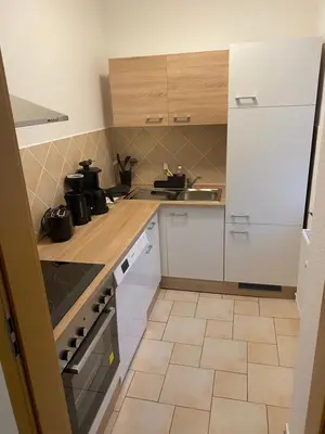 Küche/Küchenzeile in der Unterkunft Ferienwohnung am Holzwurm
