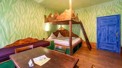 Ein Bett oder Betten in einem Zimmer der Unterkunft Gästehaus Mezcalero