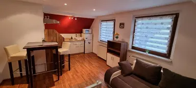 Küche/Küchenzeile in der Unterkunft Süße kleine Ferienwohnung