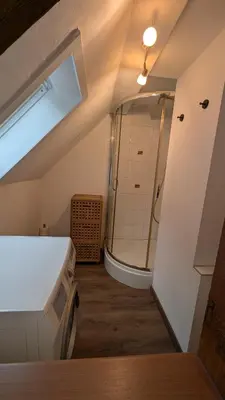 Ein Badezimmer in der Unterkunft Süße kleine Ferienwohnung