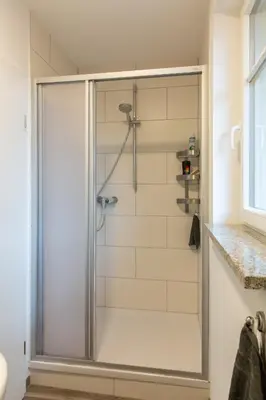 Ein Badezimmer in der Unterkunft Ferienwohnung Schwalbennest-Großkoschen