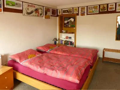 Ein Bett oder Betten in einem Zimmer der Unterkunft Ferienwohnung Lehmann