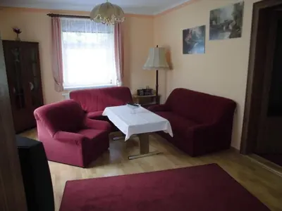 Ein Sitzbereich in der Unterkunft Ferien bei Seifert
