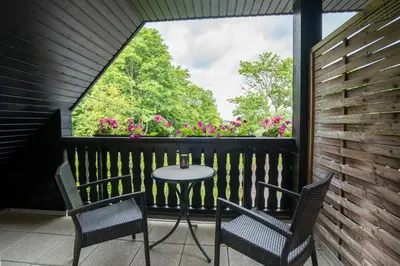 Ein Balkon oder eine Terrasse in der Unterkunft Hotel Sonne