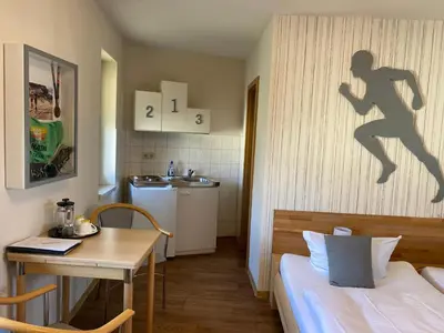Küche/Küchenzeile in der Unterkunft Hotel-Pension Mandy - Adults Only