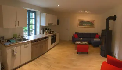 Küche/Küchenzeile in der Unterkunft Prima Klima Villa - Ferienwohnung Steinbrecher