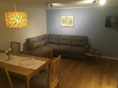 Ein Sitzbereich in der Unterkunft Prima Klima Villa - Ferienwohnung Wilke Aussicht