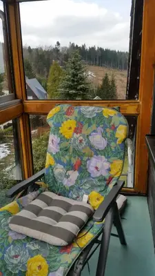 Ein Balkon oder eine Terrasse in der Unterkunft Ferienwohnung Haus Sonnenhügel