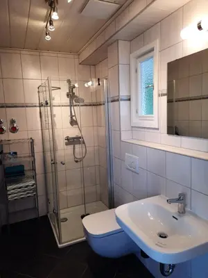 Ein Badezimmer in der Unterkunft Ferienwohnung Ostrau