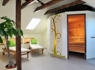 Ein Bett oder Betten in einem Zimmer der Unterkunft Landhaus Heidehof