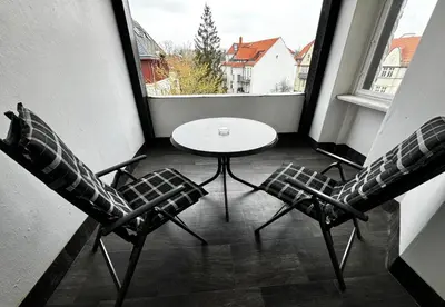 Ein Sitzbereich in der Unterkunft Hotel Zu den Linden