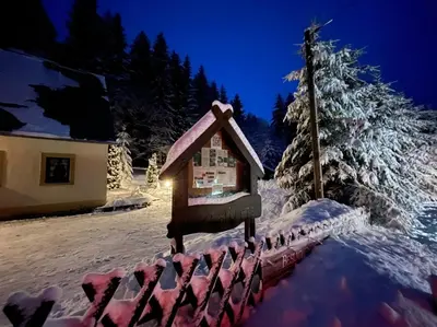 Ferienhaus Bikehütte Rehnhäusl im Winter