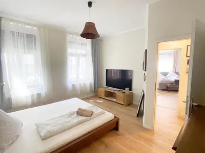 Ein Bett oder Betten in einem Zimmer der Unterkunft Apartment Eva