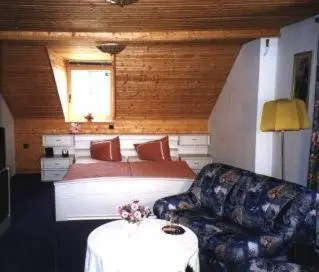 Ein Bett oder Betten in einem Zimmer der Unterkunft Landgasthof Klippermühle