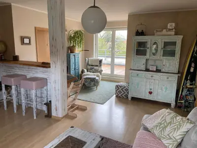 Küche/Küchenzeile in der Unterkunft Dachterrassen Idylle über den Dächern Dresdens