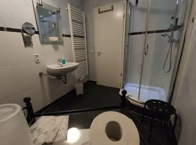 Ein Badezimmer in der Unterkunft Ferienhof Dittrichs Erben