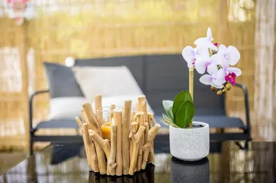 Ein Sitzbereich in der Unterkunft EG Wohnung, zentral, TOP Anbindung, mit großer Terrasse