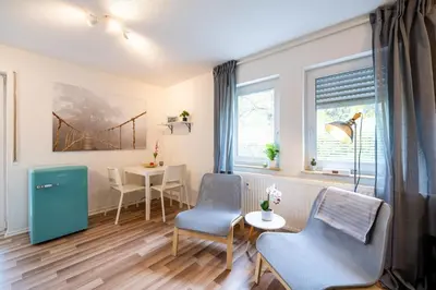 Ein Sitzbereich in der Unterkunft EG Wohnung, zentral, TOP Anbindung, mit großer Terrasse