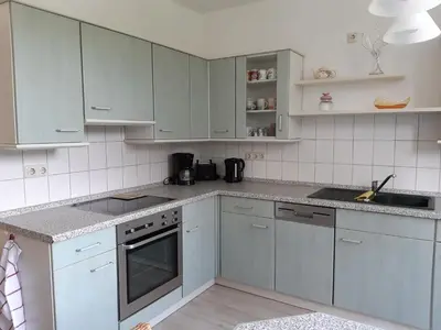 Küche/Küchenzeile in der Unterkunft Ferienwohnung Waldblick mit Balkon