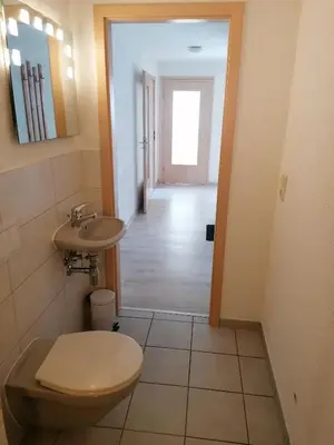 Ein Badezimmer in der Unterkunft Ferienwohnung Waldblick mit Balkon